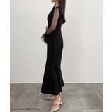 CENEA チュールシアーブラウス＋VネックマーメイドワンピースSET | JUNOAH | 詳細画像2 