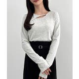 CENEA 薄手カットアウトデザインカットソー | JUNOAH | 詳細画像4 