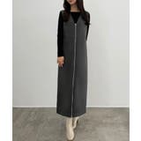 CENEA 裏起毛フロントファスナージャンパースカート | JUNOAH | 詳細画像12 