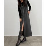 CENEA 裏起毛フロントファスナージャンパースカート | JUNOAH | 詳細画像13 