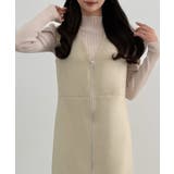 CENEA 裏起毛フロントファスナージャンパースカート | JUNOAH | 詳細画像19 