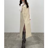 アイボリー | CENEA 裏起毛フロントファスナージャンパースカート | JUNOAH