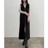 CENEA 裏起毛フロントファスナージャンパースカート | JUNOAH | 詳細画像8 