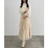 CENEA ラメチュールプリーツティアードスカート | JUNOAH | 詳細画像9 