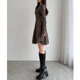 CENEA オフショル風スクエアネックミニニットワンピ | JUNOAH | 詳細画像18 