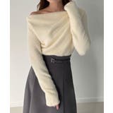 CENEA ドレープシャギーニットトップス | JUNOAH | 詳細画像1 