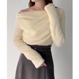 アイボリー | CENEA ドレープシャギーニットトップス | JUNOAH