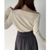 CENEA ドレープシャギーニットトップス | JUNOAH | 詳細画像2 