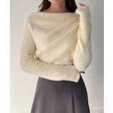 CENEA ドレープシャギーニットトップス | JUNOAH | 詳細画像3 