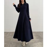 CENEA シャギーカラーフレアニットワンピース | JUNOAH | 詳細画像13 