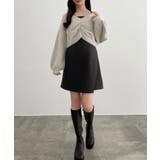 CENEA フロントギャザーシャギーニット＋ミニキャミワンピース | JUNOAH | 詳細画像7 