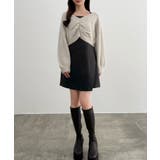 CENEA フロントギャザーシャギーニット＋ミニキャミワンピース | JUNOAH | 詳細画像8 