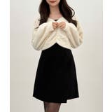 アイボリー | CENEA フロントギャザーシャギーニット＋ミニキャミワンピース | JUNOAH