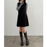 CENEA Vネックミニジャンパースカート | JUNOAH | 詳細画像2 