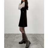 CENEA Vネックミニジャンパースカート | JUNOAH | 詳細画像5 