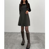 CENEA Vネックミニジャンパースカート | JUNOAH | 詳細画像6 