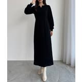 CENEA 裏起毛裾ファスナーIラインワンピース | JUNOAH | 詳細画像13 