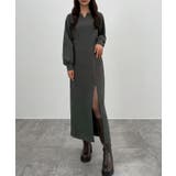 CENEA 裏起毛裾ファスナーIラインワンピース | JUNOAH | 詳細画像18 