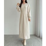 CENEA 裏起毛裾ファスナーIラインワンピース | JUNOAH | 詳細画像3 