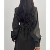 CENEA バックレースアップスクエアネックワンピース | JUNOAH | 詳細画像10 