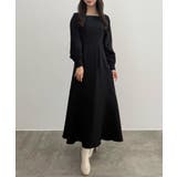 CENEA バックレースアップスクエアネックワンピース | JUNOAH | 詳細画像11 