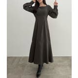 CENEA バックレースアップスクエアネックワンピース | JUNOAH | 詳細画像8 