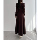 CENEA オフショル風スクエアネックロングニットワンピ | JUNOAH | 詳細画像19 