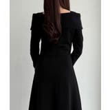 CENEA オフショル風スクエアネックロングニットワンピ | JUNOAH | 詳細画像5 