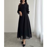 ブラック | CENEA キャンディースリーブシアーコルセットワンピース | JUNOAH