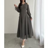 チャコール | CENEA キャンディースリーブシアーコルセットワンピース | JUNOAH