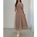 ピンクベージュ | CENEA キャンディースリーブシアーコルセットワンピース | JUNOAH