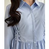 CENEA サイドレースアップヘムフレアシャツワンピース | JUNOAH | 詳細画像12 