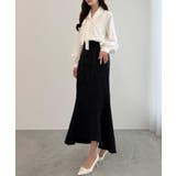 CENEA ハイウエストレースアップジャガードマーメイドスカート | JUNOAH | 詳細画像12 