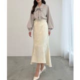 CENEA ハイウエストレースアップジャガードマーメイドスカート | JUNOAH | 詳細画像4 