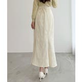 CENEA ハイウエストレースアップジャガードマーメイドスカート | JUNOAH | 詳細画像5 