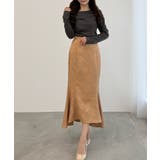 CENEA ハイウエストレースアップジャガードマーメイドスカート | JUNOAH | 詳細画像6 