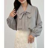 CENEA 【リボン取り外し可能】ボウタイブラウス | JUNOAH | 詳細画像12 