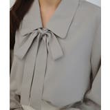 CENEA 【リボン取り外し可能】ボウタイブラウス | JUNOAH | 詳細画像14 