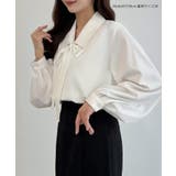 CENEA 【リボン取り外し可能】ボウタイブラウス | JUNOAH | 詳細画像2 