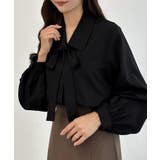 CENEA 【リボン取り外し可能】ボウタイブラウス | JUNOAH | 詳細画像7 