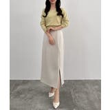 CENEA キーネックトップス＋裾ファスナーＩラインスカート | JUNOAH | 詳細画像10 