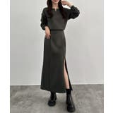 CENEA キーネックトップス＋裾ファスナーＩラインスカート | JUNOAH | 詳細画像11 