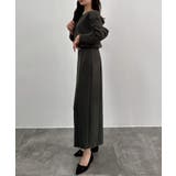 CENEA キーネックトップス＋裾ファスナーＩラインスカート | JUNOAH | 詳細画像13 