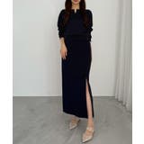CENEA キーネックトップス＋裾ファスナーＩラインスカート | JUNOAH | 詳細画像17 