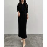 CENEA キーネックトップス＋裾ファスナーＩラインスカート | JUNOAH | 詳細画像2 