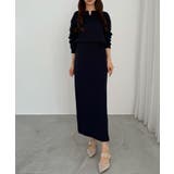 CENEA キーネックトップス＋裾ファスナーＩラインスカート | JUNOAH | 詳細画像18 