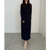 CENEA キーネックトップス＋裾ファスナーＩラインスカート | JUNOAH | 詳細画像19 