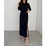 CENEA キーネックトップス＋裾ファスナーＩラインスカート | JUNOAH | 詳細画像21 