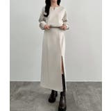 CENEA キーネックトップス＋裾ファスナーＩラインスカート | JUNOAH | 詳細画像6 