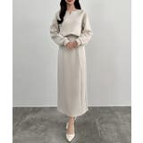 CENEA キーネックトップス＋裾ファスナーＩラインスカート | JUNOAH | 詳細画像7 